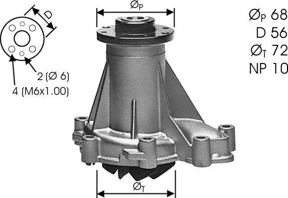 TECDRIVE TPAE0205 - Pompe à eau cwaw.fr