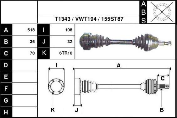 Technika 67155 - Arbre de transmission cwaw.fr