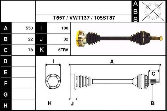 Technika 67105 - Arbre de transmission cwaw.fr