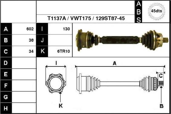 Technika 67129A - Arbre de transmission cwaw.fr