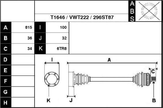 Technika 67296 - Arbre de transmission cwaw.fr