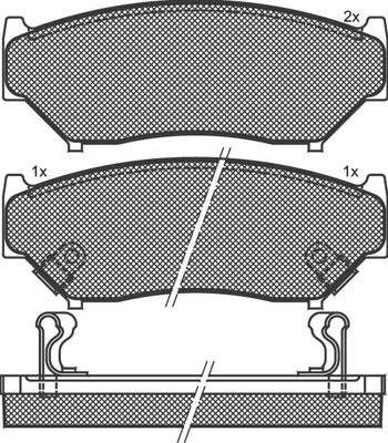 Technika 01454 - Kit de plaquettes de frein, frein à disque cwaw.fr