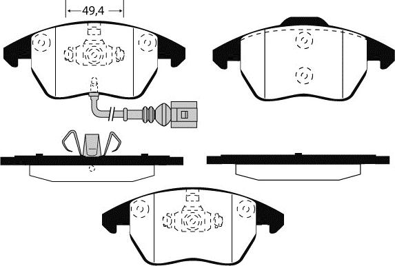 Technika 01514 - Kit de plaquettes de frein, frein à disque cwaw.fr