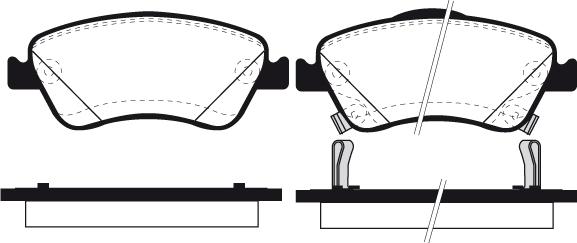 Technika 01657 - Kit de plaquettes de frein, frein à disque cwaw.fr