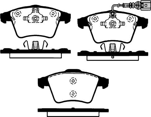 Technika 01684 - Kit de plaquettes de frein, frein à disque cwaw.fr