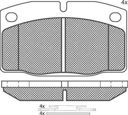 Technika 01046 - Kit de plaquettes de frein, frein à disque cwaw.fr