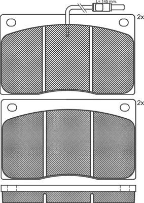 Technika 01055B - Kit de plaquettes de frein, frein à disque cwaw.fr