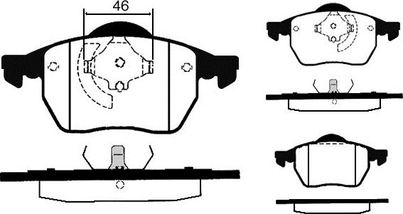 Technika 01120 - Kit de plaquettes de frein, frein à disque cwaw.fr