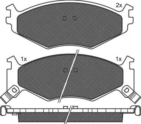 Technika 01122 - Kit de plaquettes de frein, frein à disque cwaw.fr