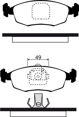 Technika 01291 - Kit de plaquettes de frein, frein à disque cwaw.fr