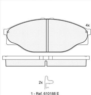 Technika 01727A - Kit de plaquettes de frein, frein à disque cwaw.fr