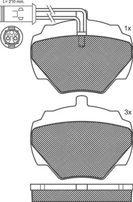 Technika 02051B - Kit de plaquettes de frein, frein à disque cwaw.fr