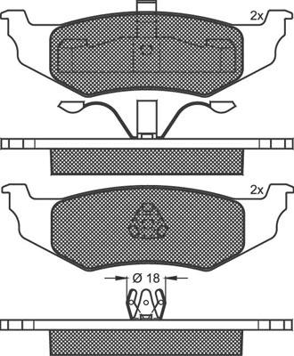 Technika 02153 - Kit de plaquettes de frein, frein à disque cwaw.fr