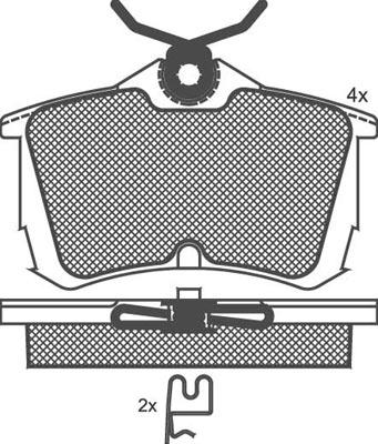 Technika 02132 - Kit de plaquettes de frein, frein à disque cwaw.fr