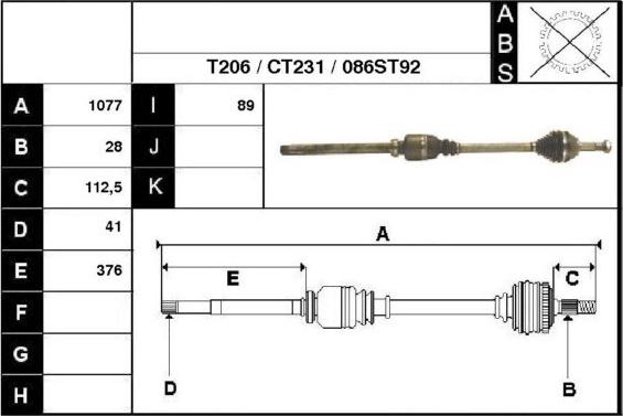 Technika 18086 - Arbre de transmission cwaw.fr