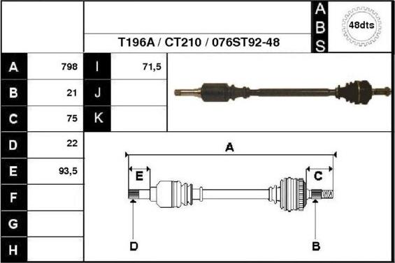 Technika 18076A - Arbre de transmission cwaw.fr