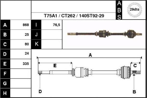 Technika 18140A1 - Arbre de transmission cwaw.fr