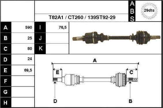 Technika 18139A1 - Arbre de transmission cwaw.fr