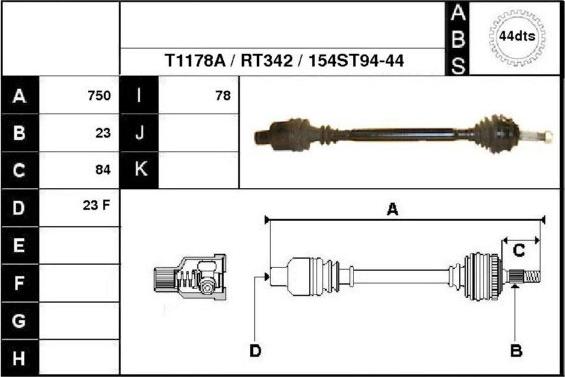 Technika 38154A - Arbre de transmission cwaw.fr