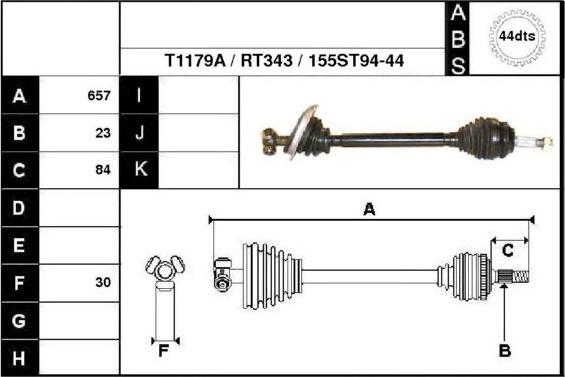 Technika 38155A - Arbre de transmission cwaw.fr