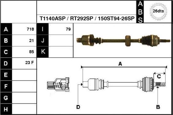 Technika 38150ASP - Arbre de transmission cwaw.fr