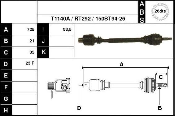 Technika 38150A - Arbre de transmission cwaw.fr