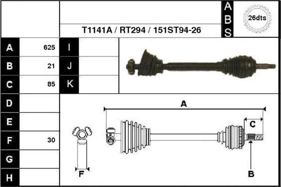 Technika 38151A - Arbre de transmission cwaw.fr