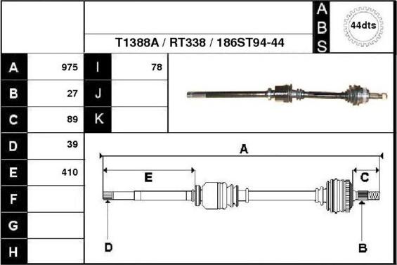 Technika 38186A - Arbre de transmission cwaw.fr