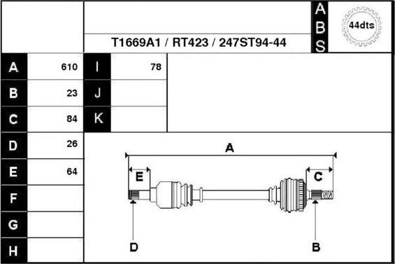 Technika 38247A1 - Arbre de transmission cwaw.fr