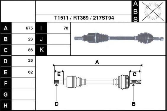 Technika 38217 - Arbre de transmission cwaw.fr