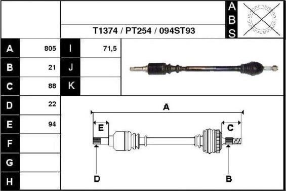 Technika 28094 - Arbre de transmission cwaw.fr