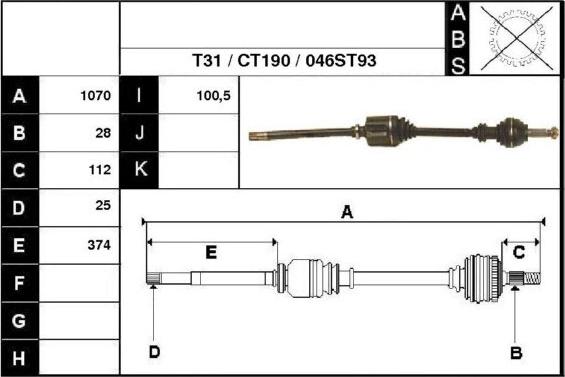 Dynamatrix DDS210029 - Arbre de transmission cwaw.fr