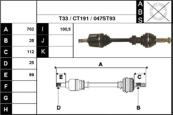 Technika 28047 - Arbre de transmission cwaw.fr