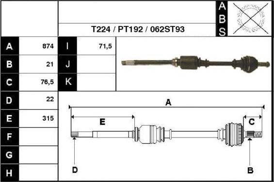 Technika 28062 - Arbre de transmission cwaw.fr