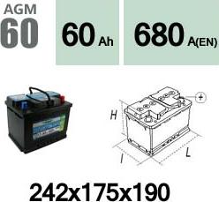 Technika AGM60 - Batterie de démarrage cwaw.fr