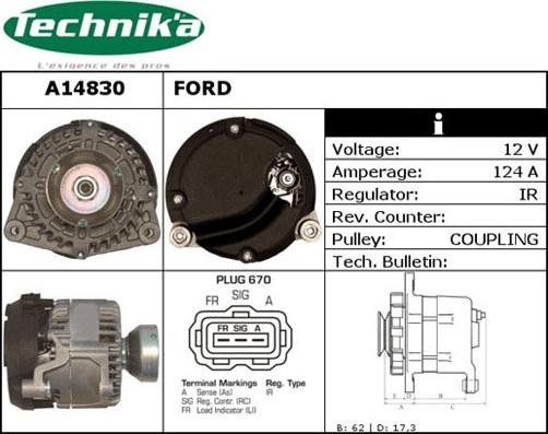 Technika A14830 - Alternateur cwaw.fr