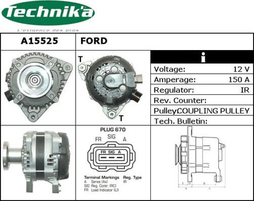 Technika A15525 - Alternateur cwaw.fr