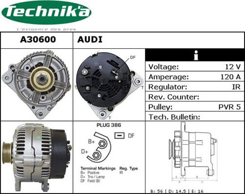 Technika A30600 - Alternateur cwaw.fr