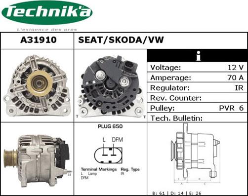 Technika A31910 - Alternateur cwaw.fr