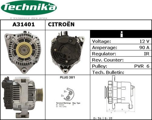 Technika A31401 - Alternateur cwaw.fr