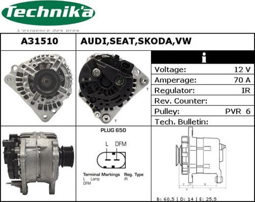 Technika A31510 - Alternateur cwaw.fr