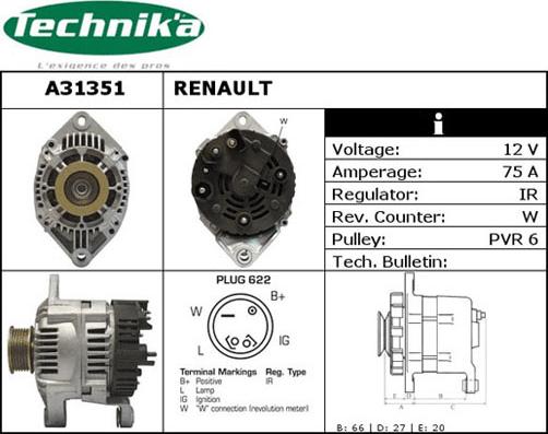 Technika A31351 - Alternateur cwaw.fr