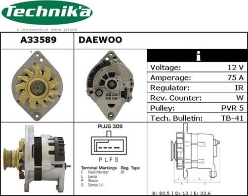 Technika A33589 - Alternateur cwaw.fr