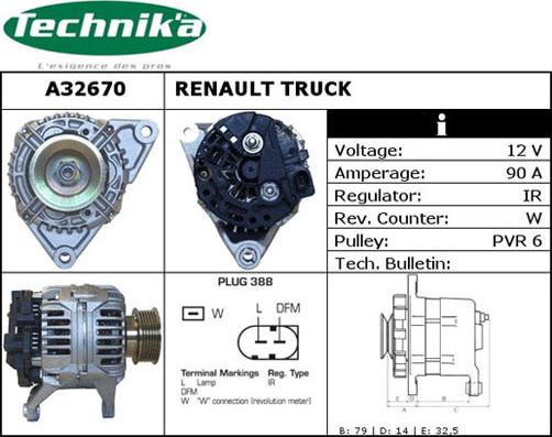 Technika A32670 - Alternateur cwaw.fr