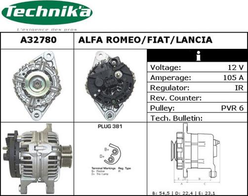 Technika A32780 - Alternateur cwaw.fr