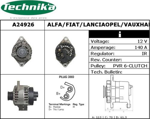 Technika A24926 - Alternateur cwaw.fr