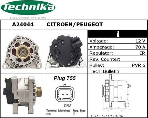 Technika A24044 - Alternateur cwaw.fr