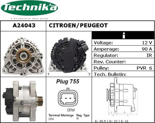 Technika A24043 - Alternateur cwaw.fr