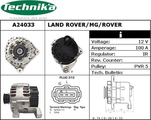 Technika A24033 - Alternateur cwaw.fr