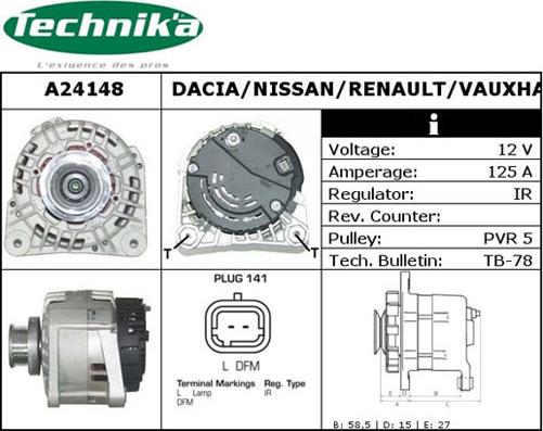 Technika A24148 - Alternateur cwaw.fr